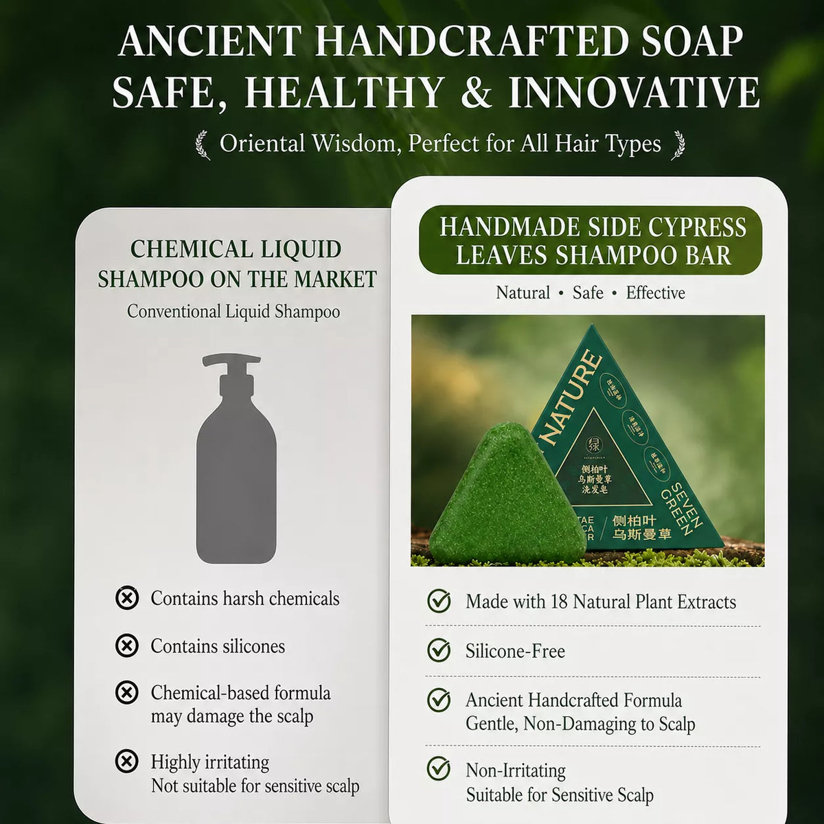 Rootiva Seven Green Anti-Hair Loss Shampoo Bar