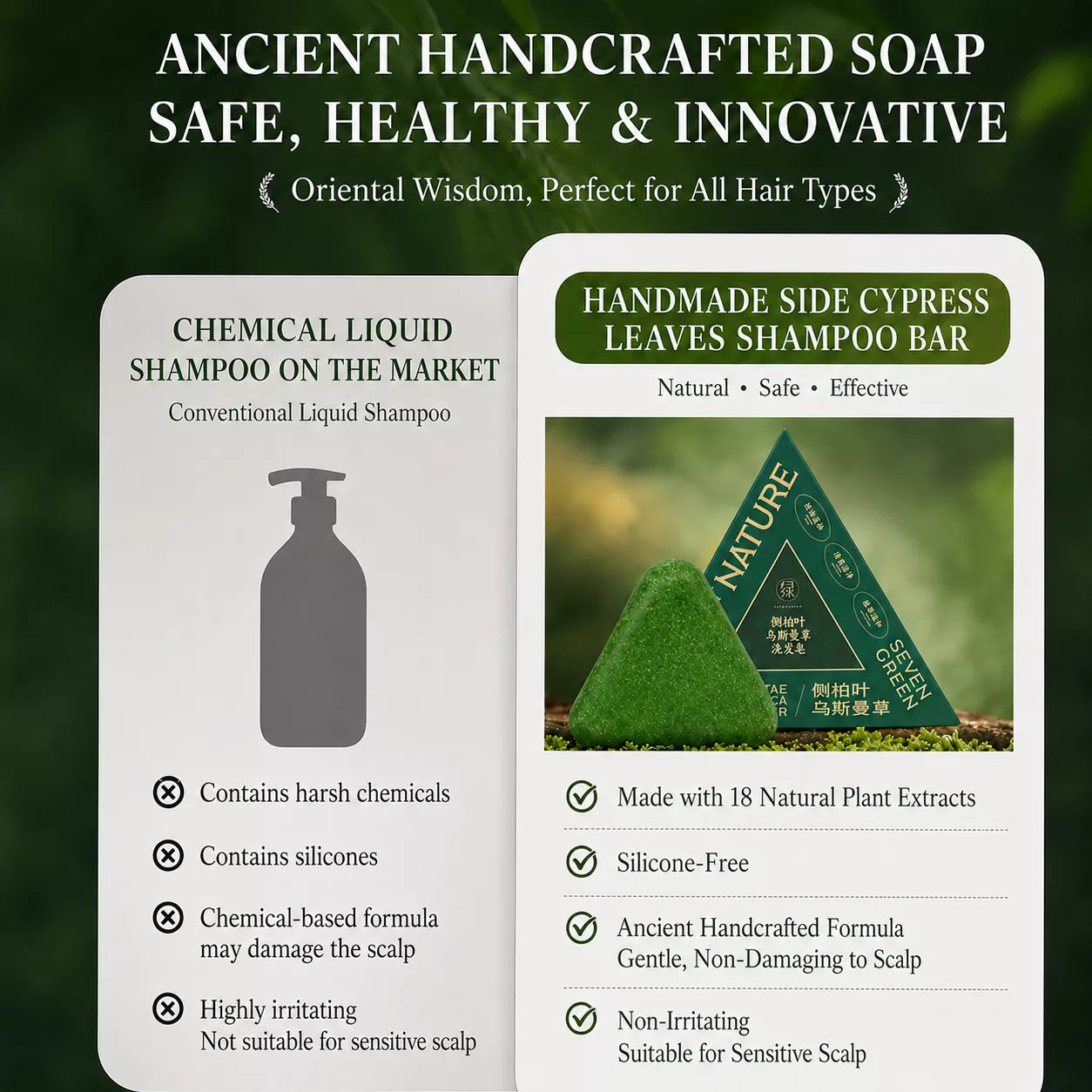 Rootiva Seven Green Anti-Hair Loss Shampoo Bar